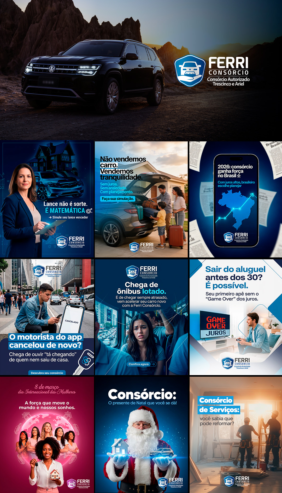 Ferri Consórcio — Posicionamento de marca no Instagram e Facebook