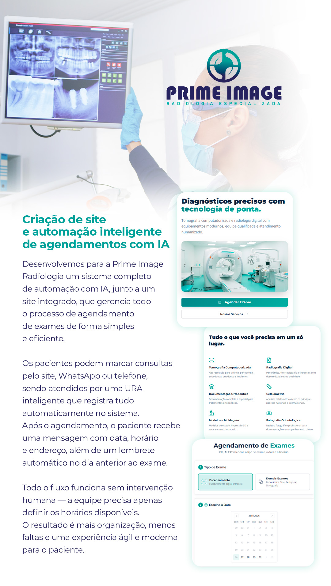 Prime Image Radiologia Especializada — Atendimento e marcação de consultas automatizado